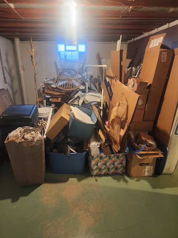 Roll-off dumpster container at job site for Construction Dumpster Rental in Seymour